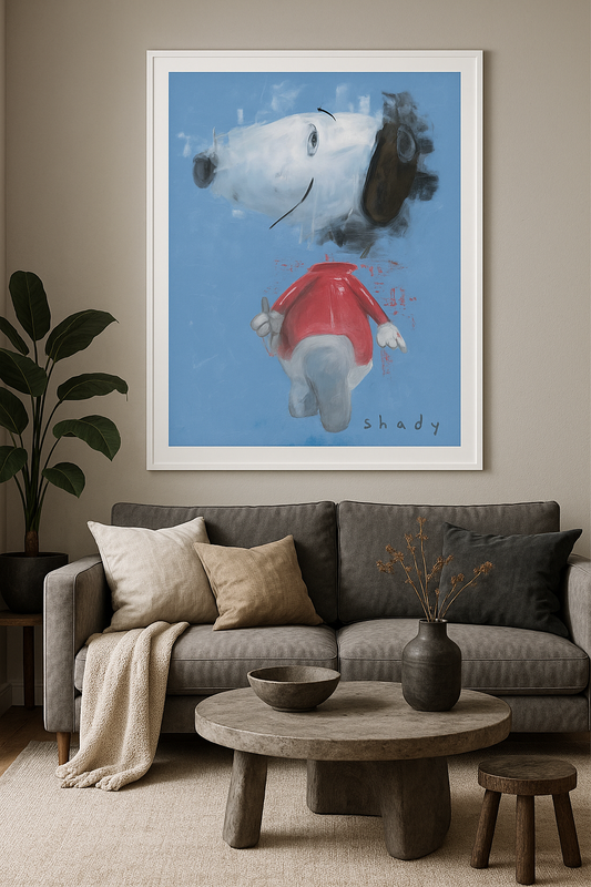 Snoopy Pop Art Print - Blue Sky Edition